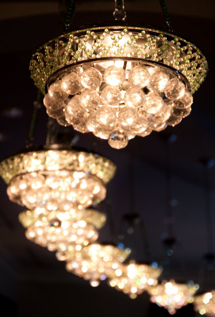 Art Deco light fixtures within the Stoneleigh Hotel and Spa