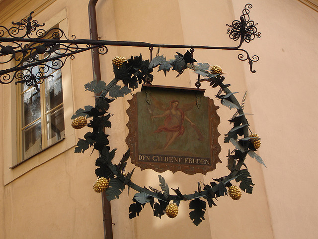 Den gyldene freden (The Golden Peace) is a restaurant in Gamla Stan, Stockholm dating back to the 18th century. (Photo: Eoghan OLionnain)