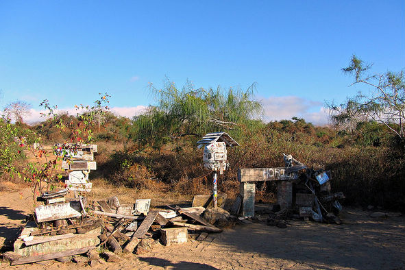 Post Office Bay in Floreana Island. (Photo: claumoho via Flickr)