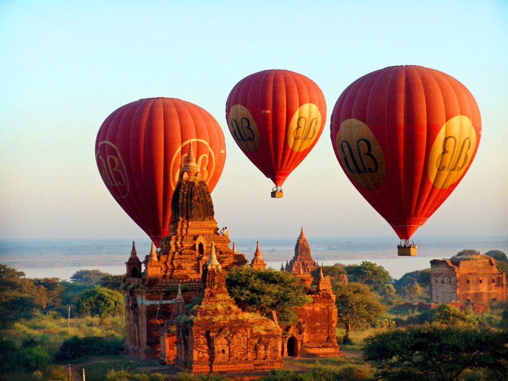 Stupas from the air. (Photo: Bill Strubbe)