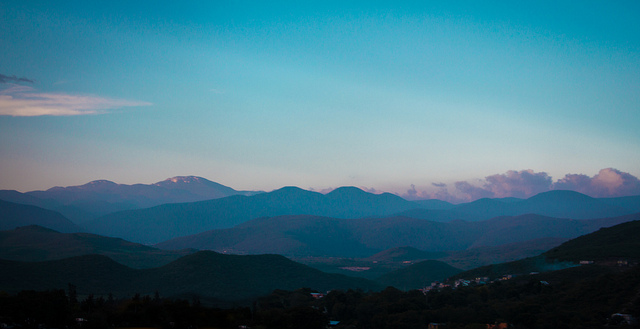 Dusk from Xilitla. (Photo: Rosa Menkman)