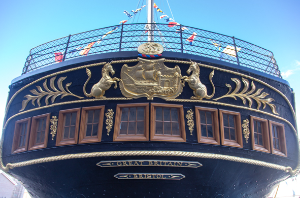 The ornamented stern of the SS Great Britain (Photo: Chris Allsop)