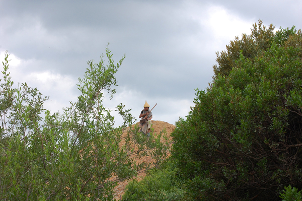 Basotho Man on Hut (Photo: Lizzie Davey)