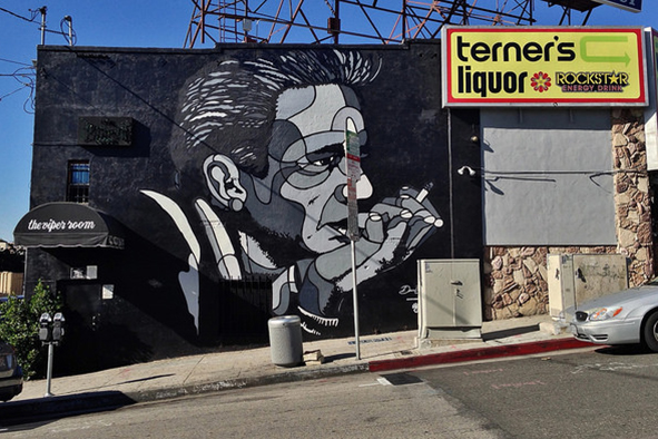 Johnny Cash street art in West Hollywood (Photo: ArtFan70 via Flickr)