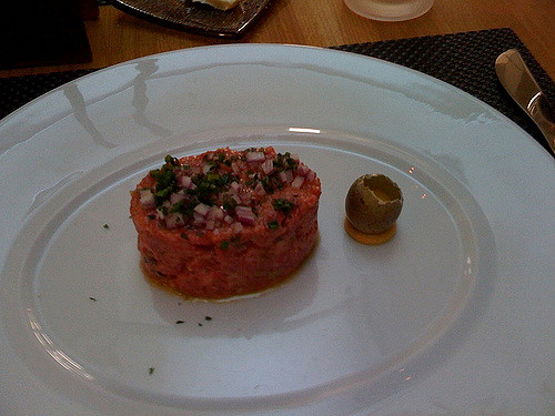 Steak Tartare at Cut (Photo: Morgan & Jeff Rooks via Flickr)