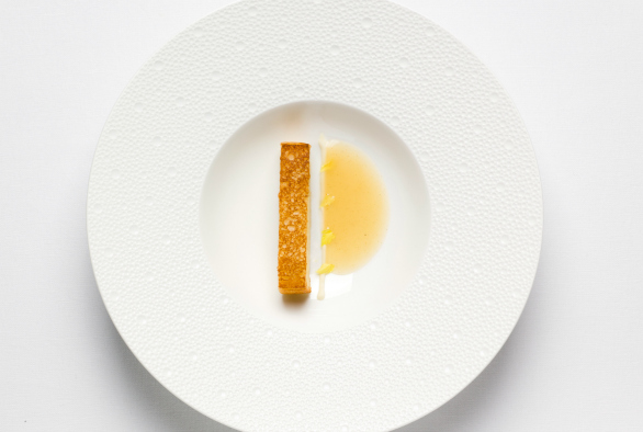 Haute cuisine at the Michelin three-starred Pavillon Ledoyen in Paris
