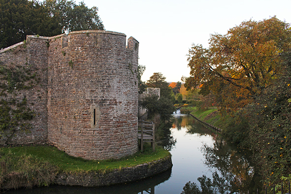 The moat and fortified wall of Bishop's Palace (Photo: Paul Stafford)
