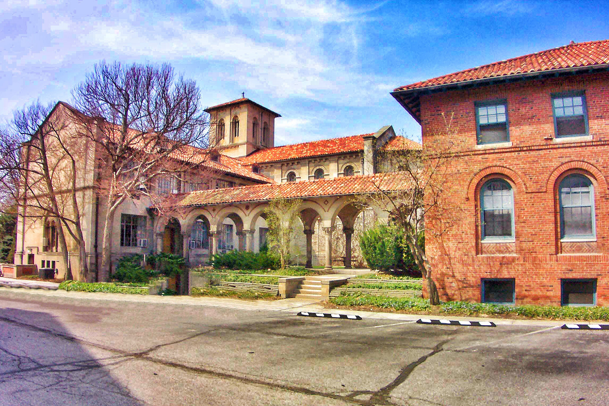 Striking revivalism architecture in Oberlin