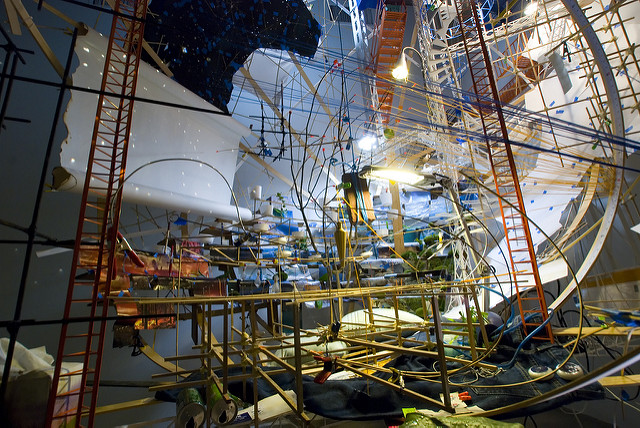 Sarah Sze Exhibition at the Tanya Bonakdar Gallery (Photo: Dave Pinter via Flickr)