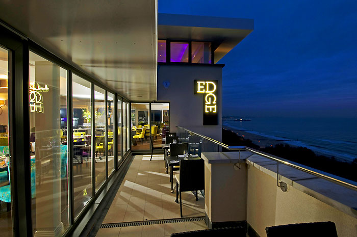 The outside deck of the Edge Restaurant after dark (Photo: via Edge Restaurant)