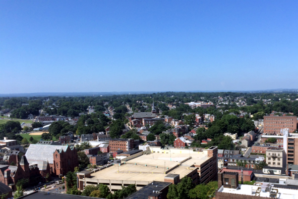 A rooftop view of downtown Lancaster, Pennsylvania (Photo: Wendy Fontaine)