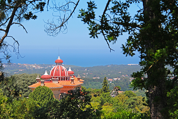 Looking out towards the Atlantic over the rooftop of the Palace of Monserrate in Sintra National Park (Photo: Paul Stafford)