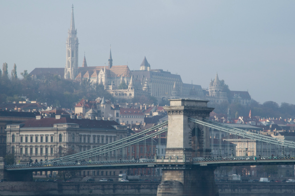 The Chain Bridge and Buda in the distance (Photo: Chris Allsop)