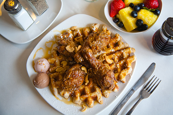 Dame’s inspiration: Light Brown Leghorns with caramel and cashews (Photo: via Dame’s Chicken and Waffles)