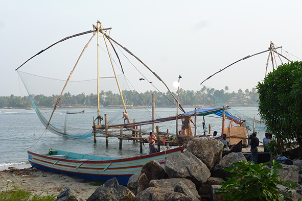 Fishing nets at Kochi, Kerala (Photo: Maria Hagan)