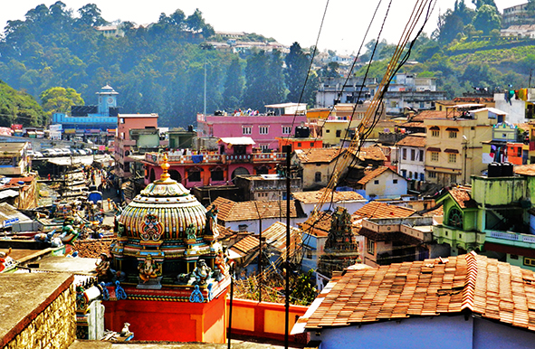 Rooftops in a mountain town (Photo: Maria Hagan)