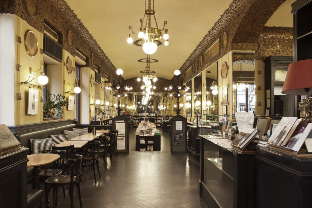 The interior of Caffé San Marco, with a recently opened bookshop (Photo: Caffé San Marco)