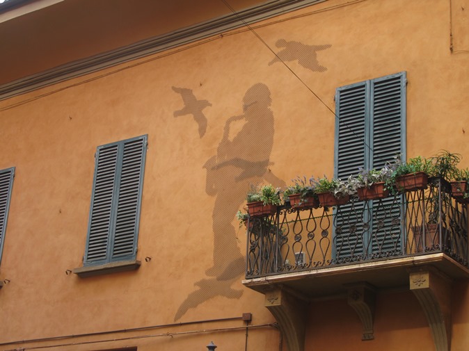 Bologna's love of jazz in inscribed on the buildings (Photo: Mike Dunphy)