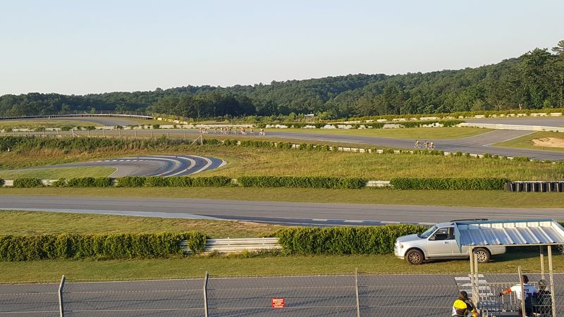 Racing With A Mountain Backdrop