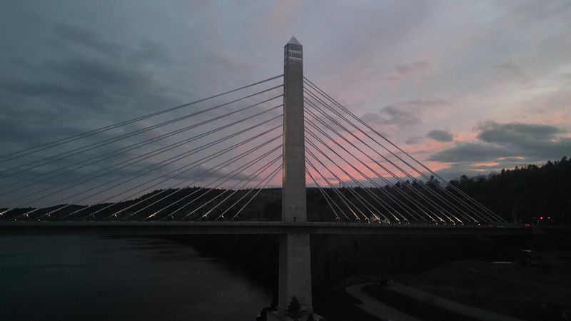 Shadows On The Water After The Bridge Lights Dim