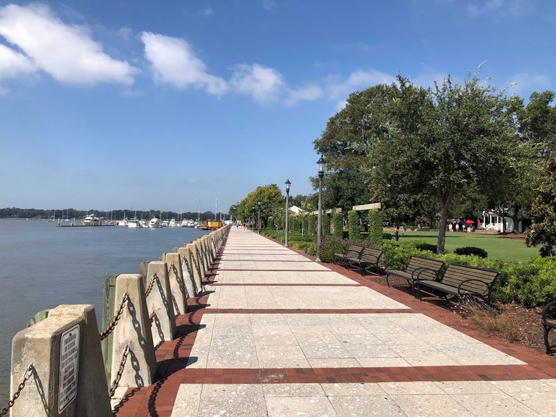 Henry C. Chambers Waterfront Park And The Beautiful Beaufort River