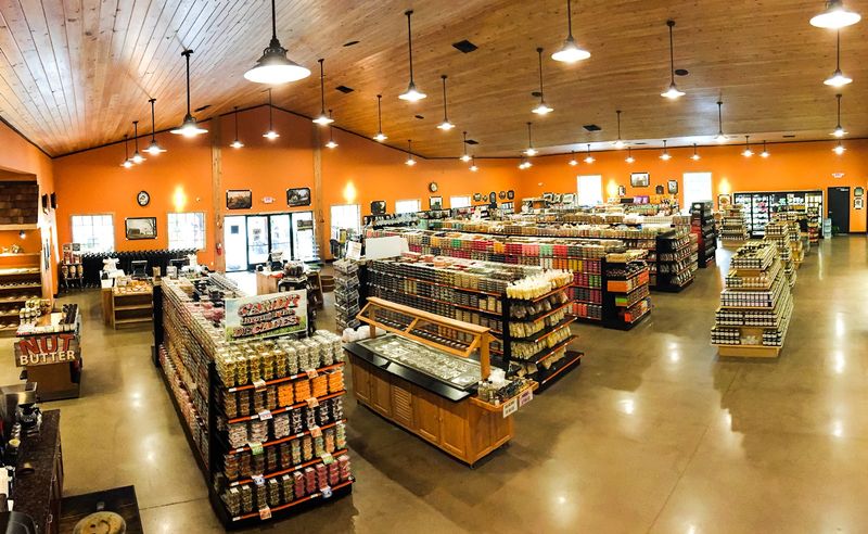 Grocery Selection And Specialty Products On The Shelves