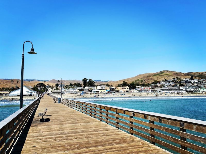 Cayucos State Beach And The Historic Pier