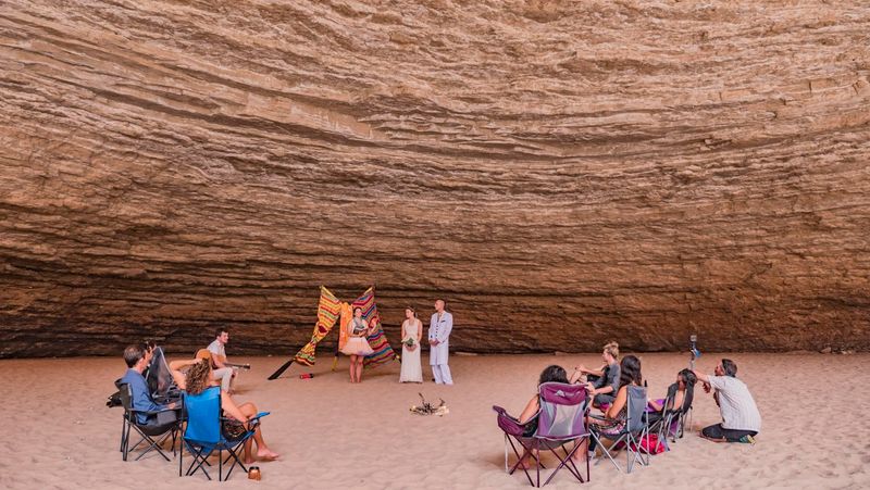 The Sandy Beach Inside The Cave