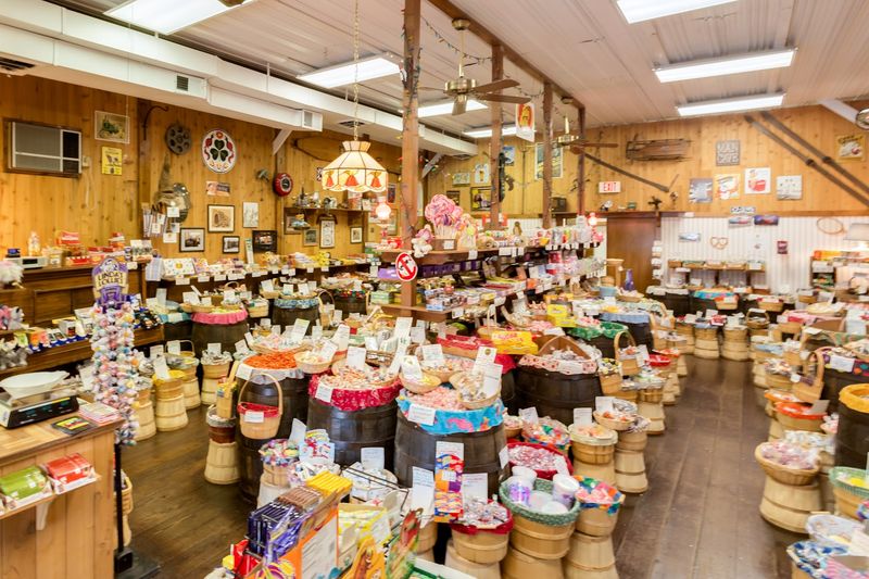 Shelves Packed With Retro Candies And Classic Treats