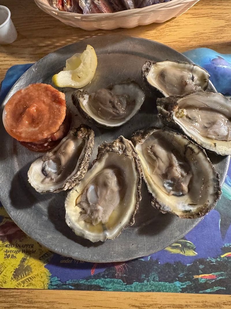 Raw Oysters Fresh From Gulf Waters