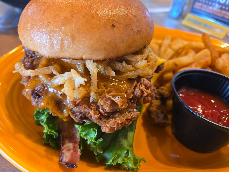 The Green Chile Double Smash Burger