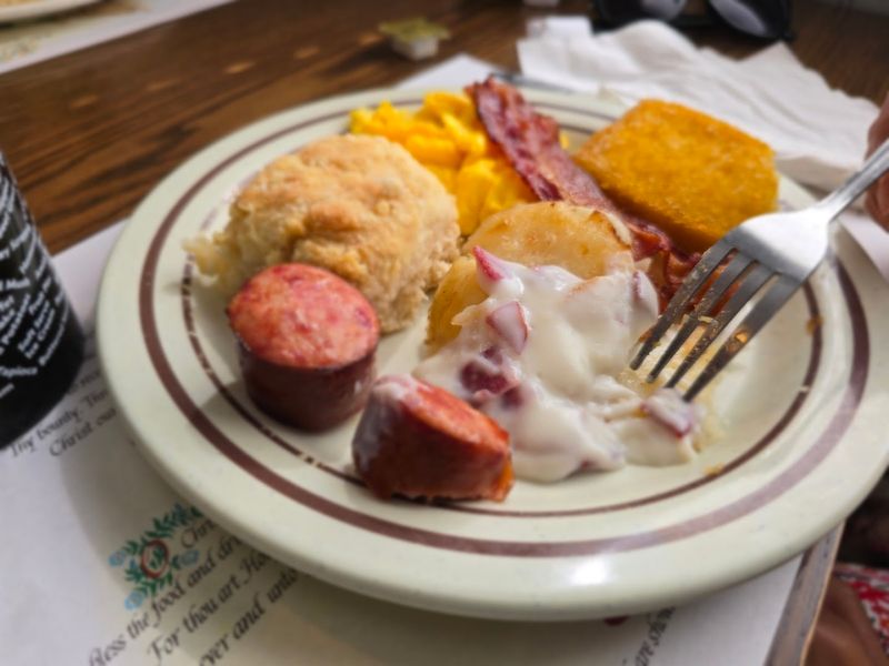 Breakfast Buffet Loaded With Farmhouse Staples