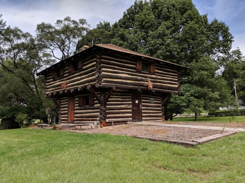 The Replica Blockhouse And What It Looks Like Up Close