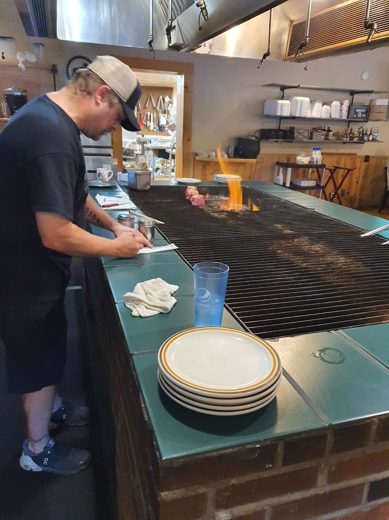 A Charcoal Grill Right In The Dining Room