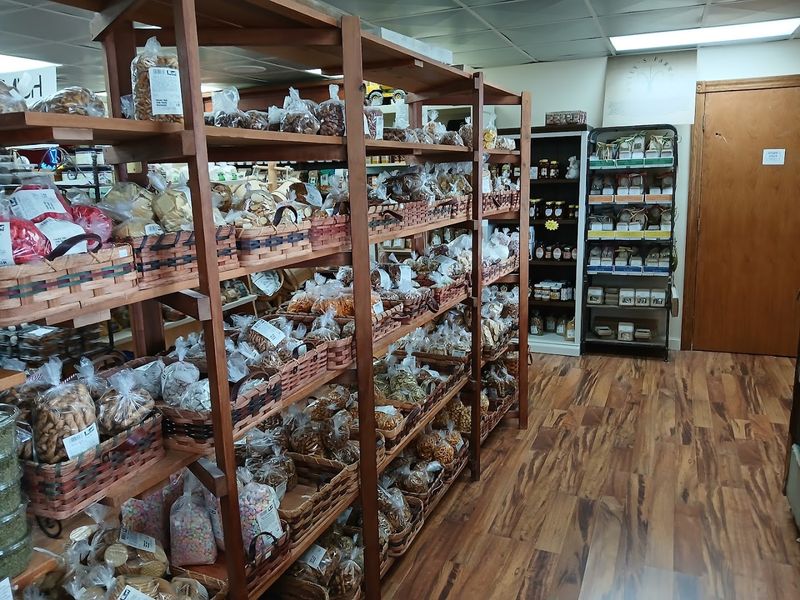 Shelves Stacked With Handcrafted Amish Goods