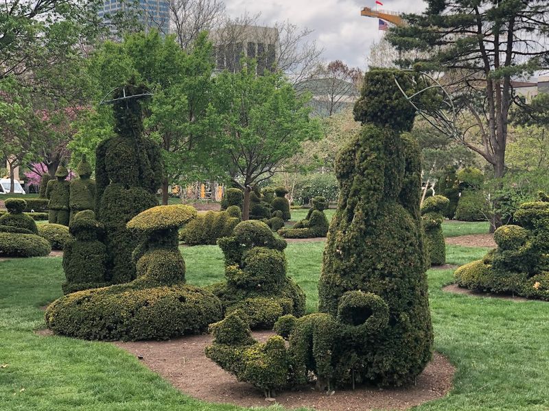 A Painting Brought To Life In Shrubs