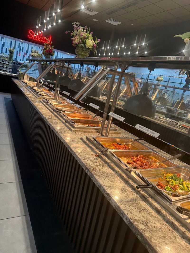 Seafood Favorites On The Buffet Line
