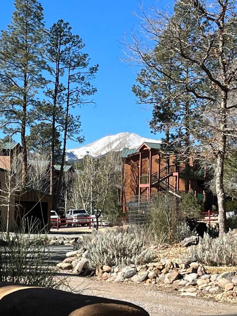 Clear Skies Over Rolling Peaks