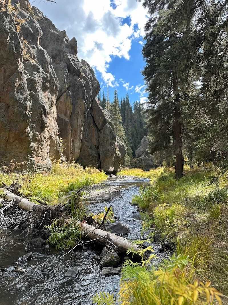 Peaceful Trails Past River And Stone