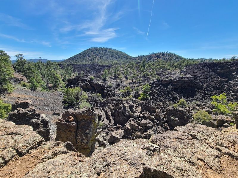 A Crater View Shaped By Fire