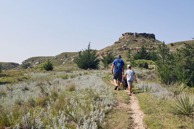 Hiking Trails Through Canyon And Prairie Terrain