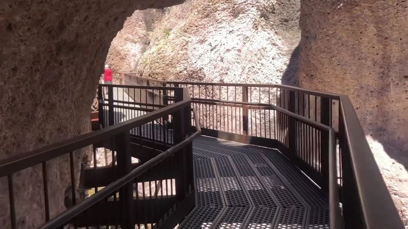 Metal Bridges Winding Through The Gorge