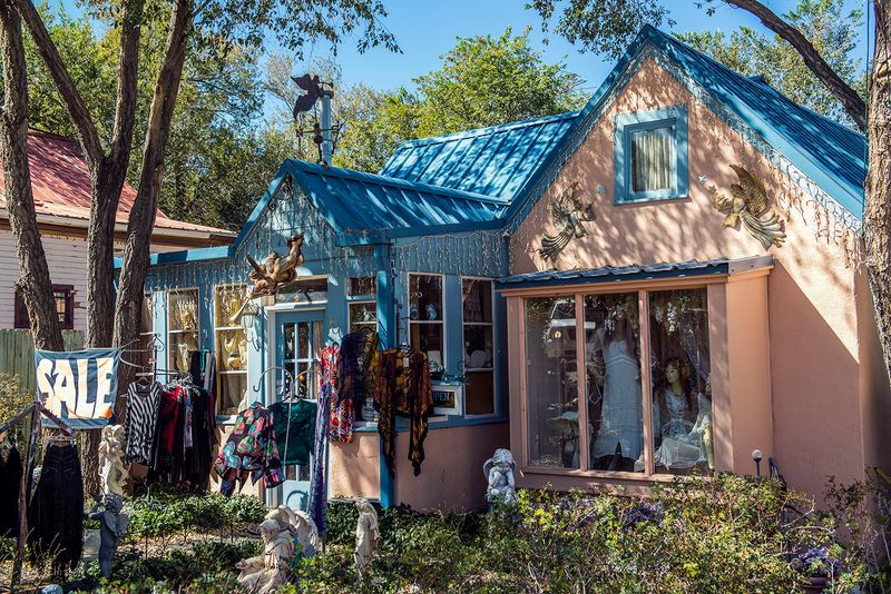 Colorful Storefronts Along A Historic Main Street