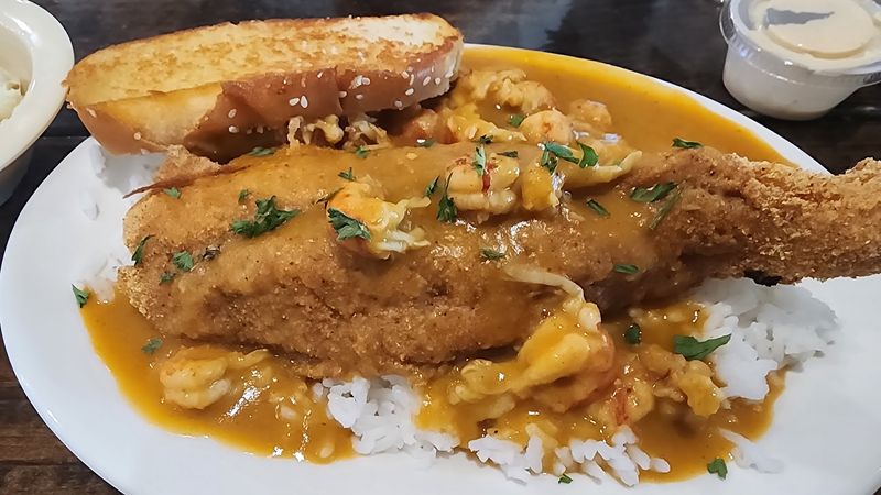 Sample The Shrimp Patties With Crawfish Etouffee