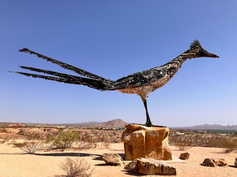 Recycled Roadrunner Sculpture