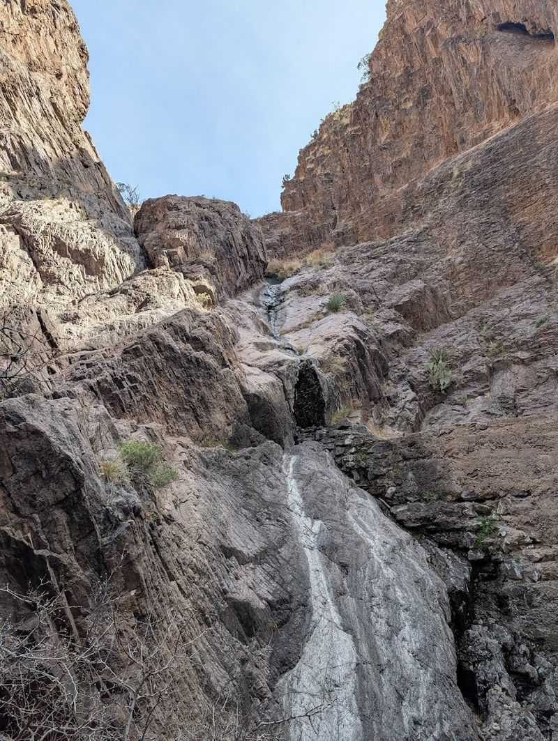 A Seasonal Waterfall In The Desert