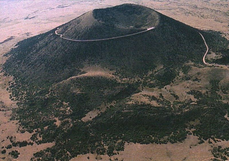 Volcanic Crater Trails Above Rugged Cattle Country