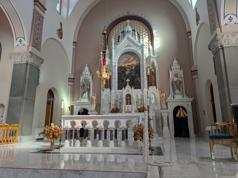 The Altar And Sacred Relics Inside The Church