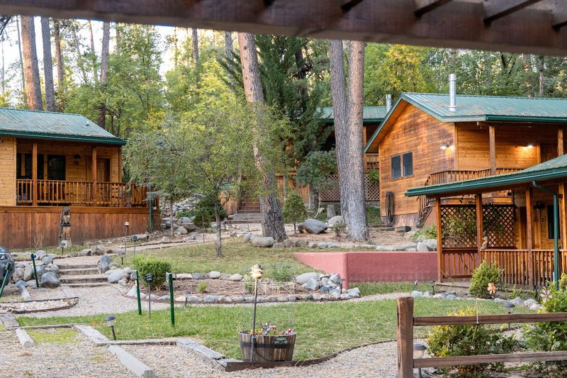 Mountain Cabins Along Winding Roads