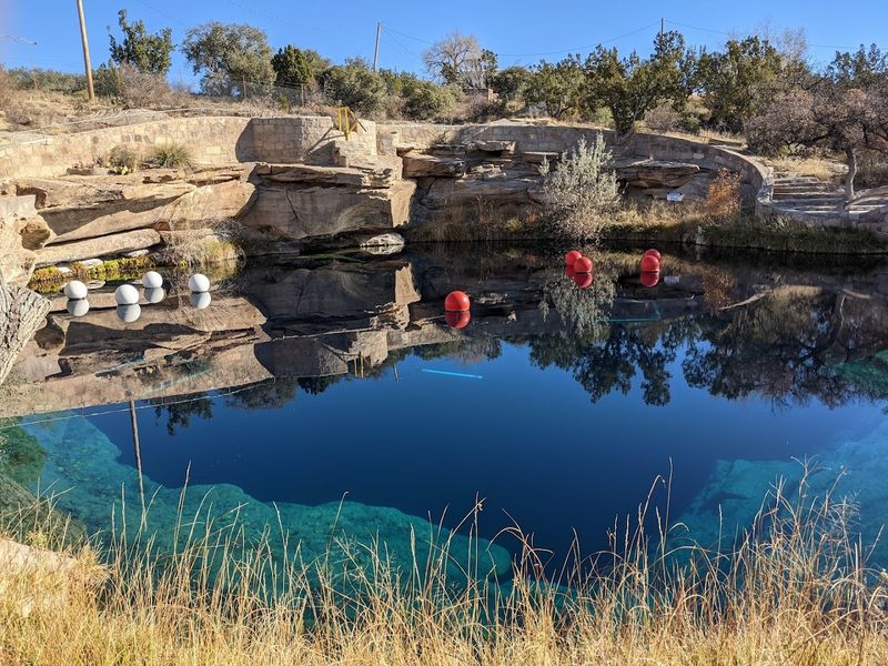 Desert Views Around Clear Blue Water